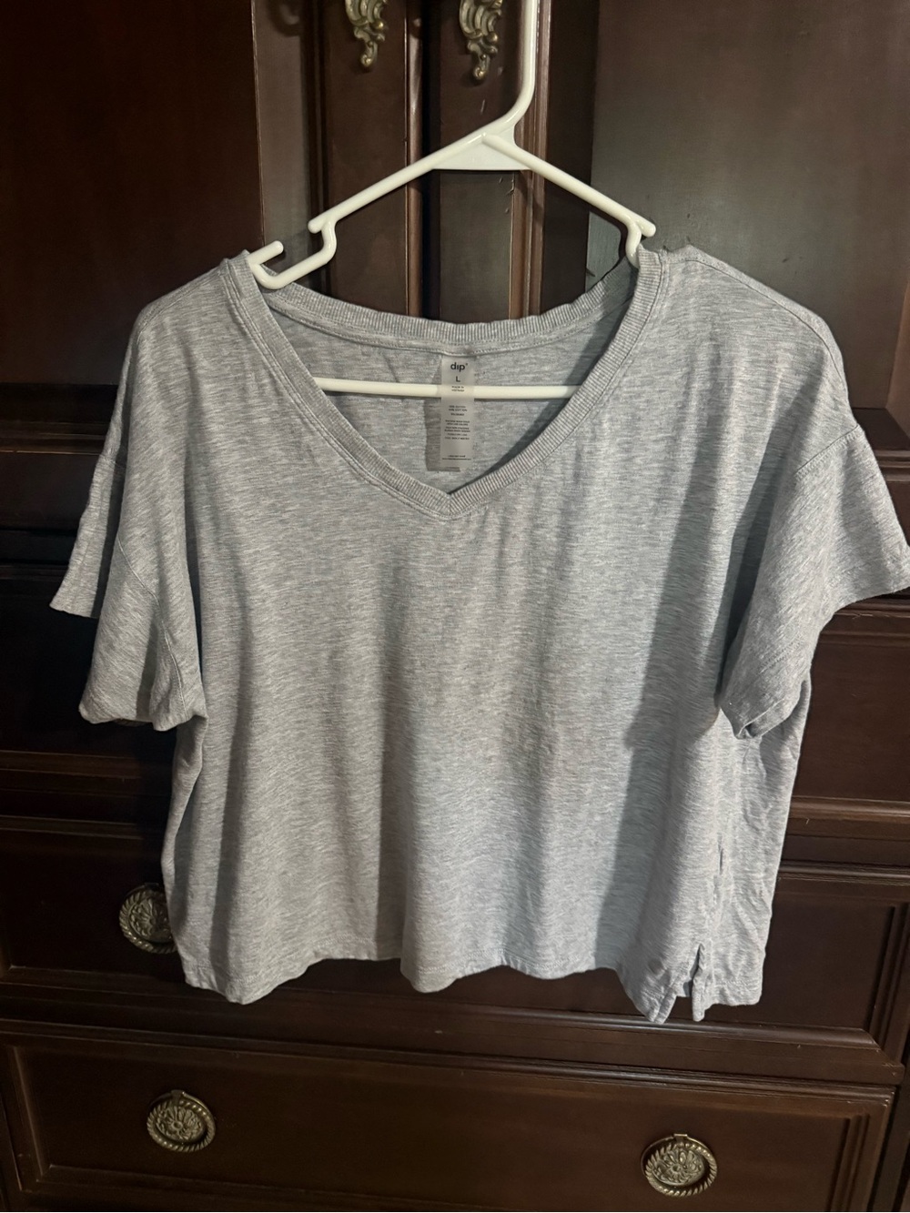 Dip large women’s gray cropped shirt